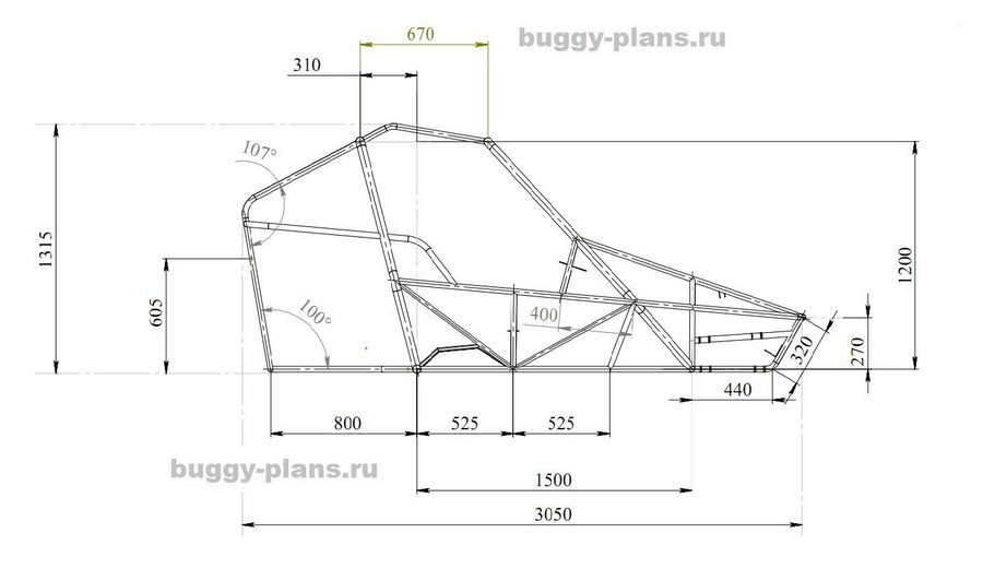 размеры рамы -1 