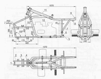 Чертеж рамы квадроцикла