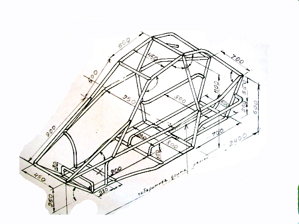 Чертеж рамы багги